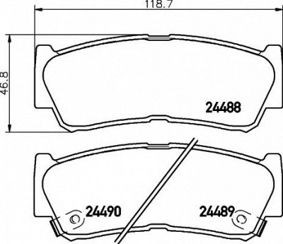 HELLA PAGID 8db355013081 -  Комплект тормозных колодок, дисковый тормоз
